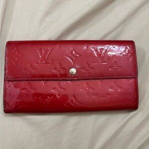 Louis Vuitton Red Vernis Women's Wallet